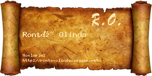 Rontó Olinda névjegykártya